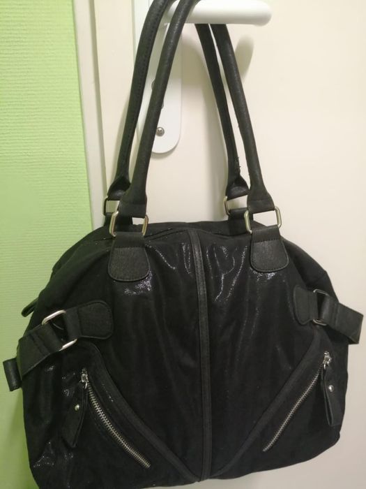 Nowa torba błyszczący materiał.New Yorka