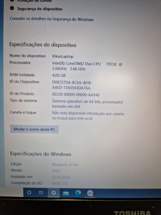 Vendo Toshiba Tecra linha profissional em bom estado de conservação co