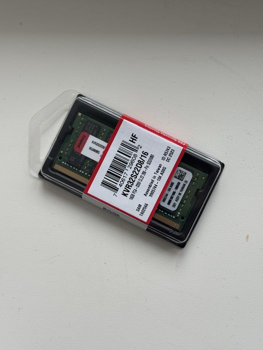 Оперативна памʼять Kingston SODIMM DDR4-3200 16384 MB PC4-25600