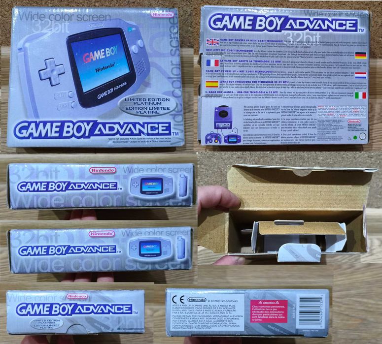 Nintendo GameBoy Advance Platinum Edition BOX kolekcjonerski