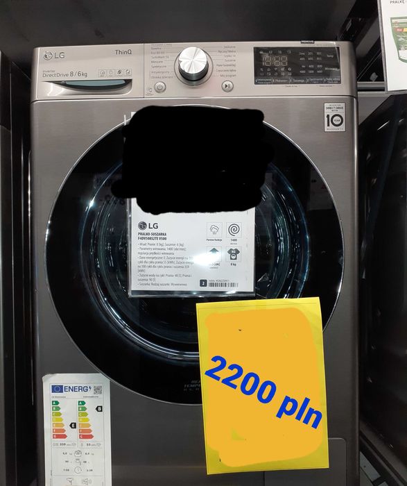 PRALKO-SUSZARKA LG F4DV508S2TE V500 nowa; po gwarancji