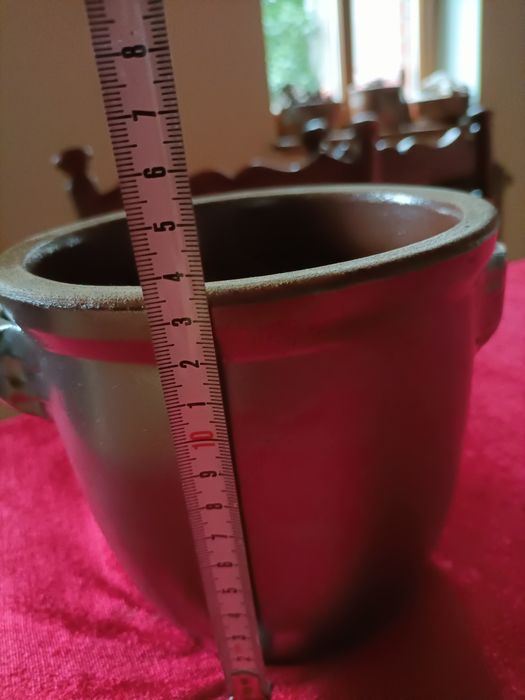 Gliniany garnek na żur, dekoracje