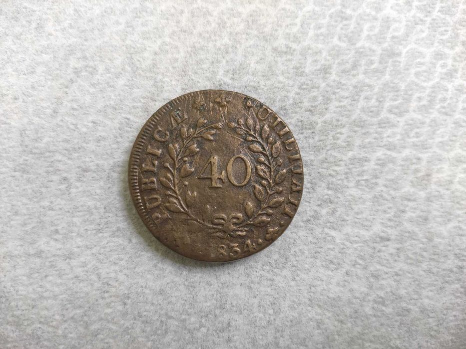 Moeda 40 Reis 1834 - PATACO Muito Bonito