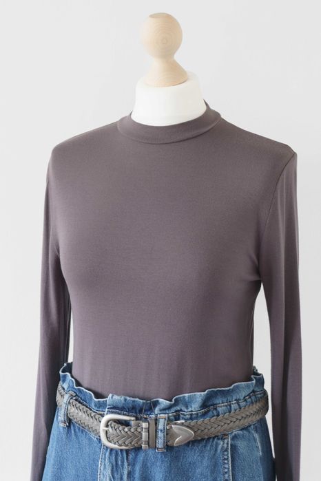 Nowy pasek Medicine pleciony szary ozdobny boho damski męski