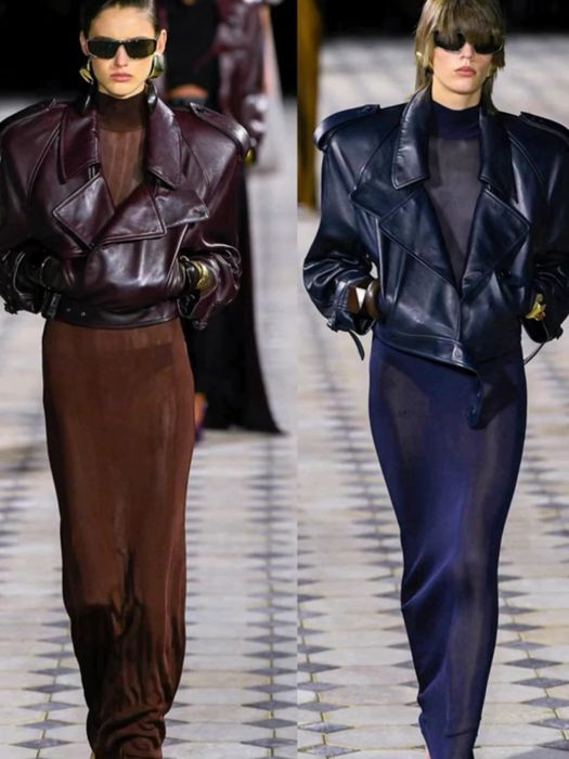 Куртка кожа натуральная Saint Laurent Ивсен Лоран