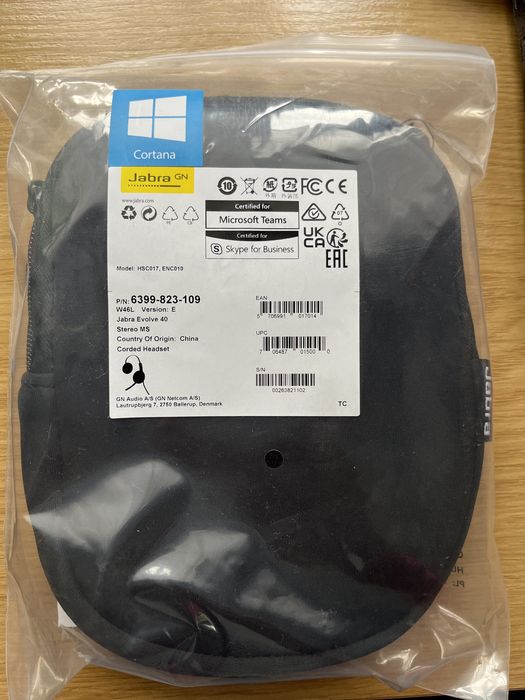 Słuchawki nauszne JABRA Evolve 40 UC Czarny