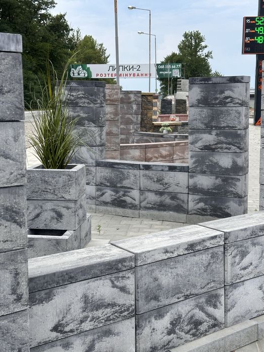 Блок паркан модульний, цегла КАЯ, бруківка, ранчо