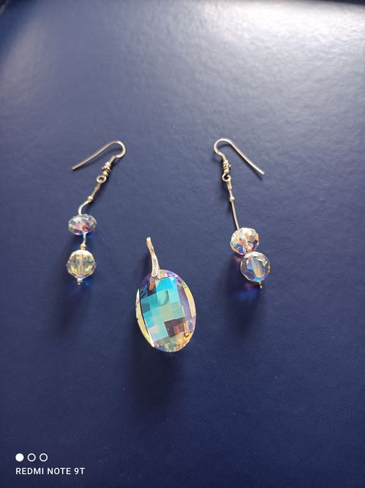 Kolczyki z zawieszką kryształ Swarovskiego