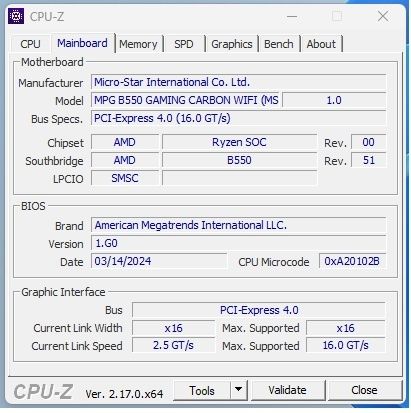 AM 4 Msi mpg b550 gaming carbon wifi  Материнская плата