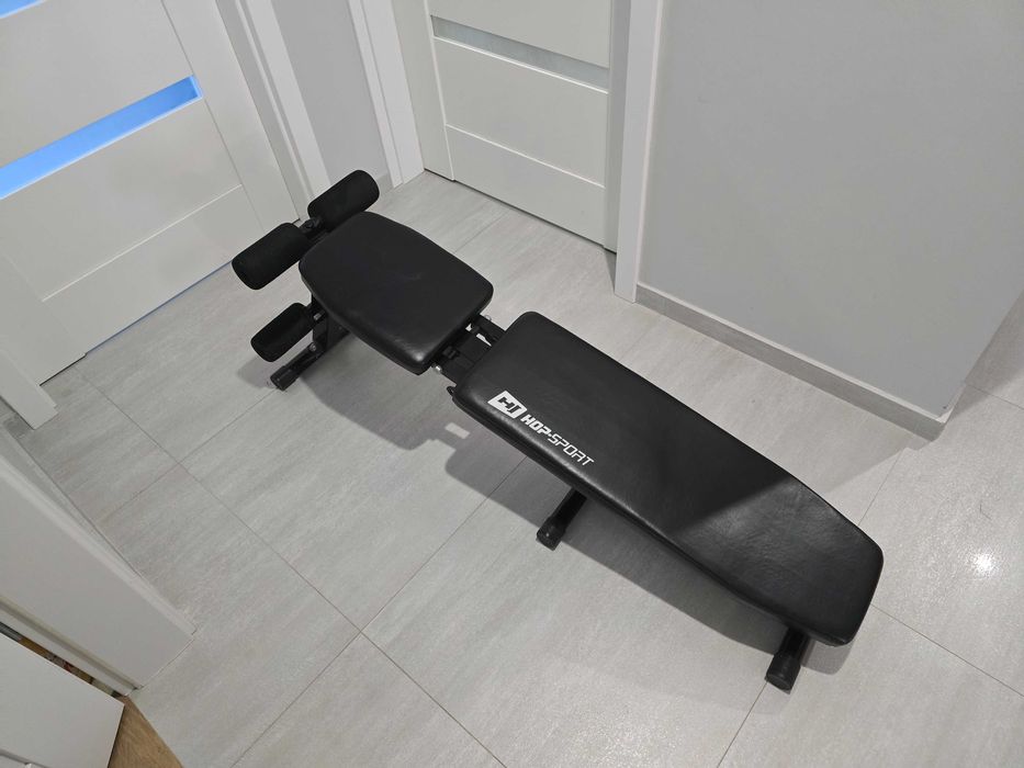 Ławka skośna płaska Hop Sport HS1010 Jak Nowa do ćwiczeń obciążenie