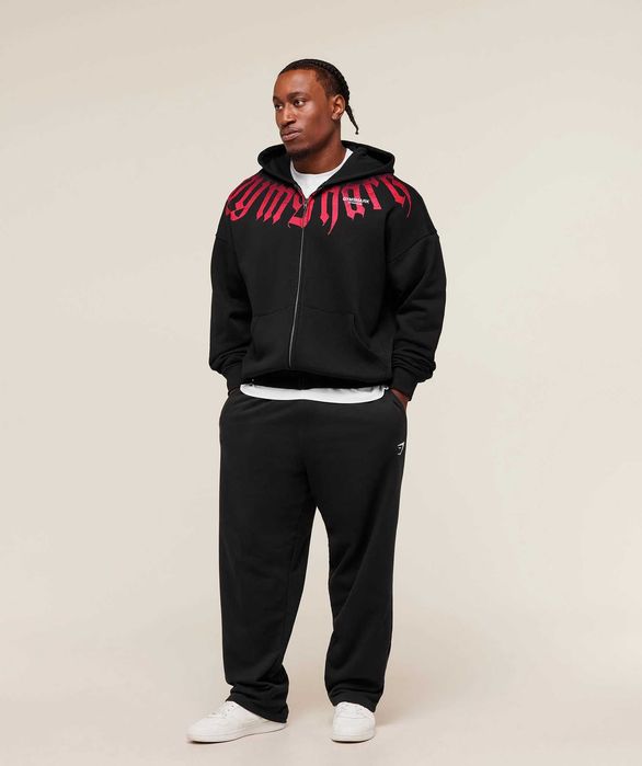 Зіп Худі Gymshark Fade Graphic Heavyweight Оверсайз Кофта Джимшарк