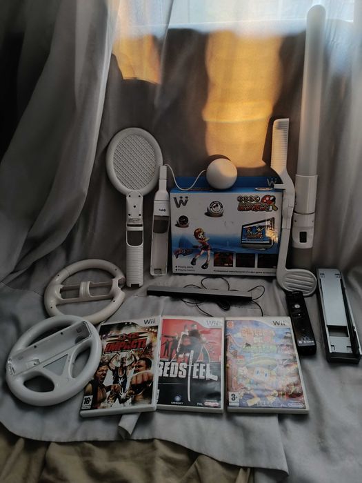Conjunto de jogos e acessórios para Nintendo Wii