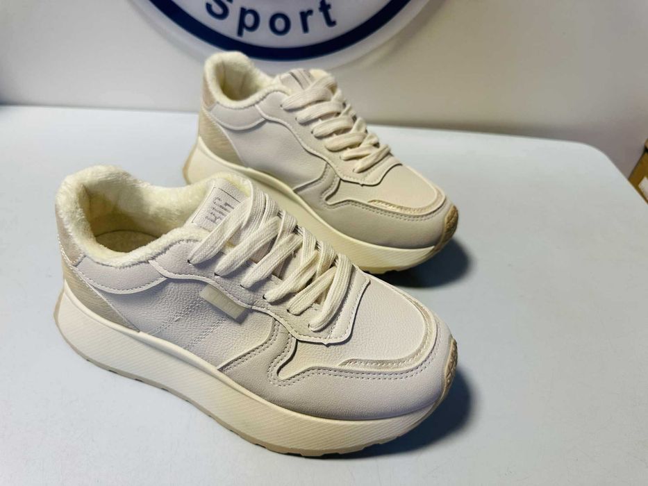 Big Star ocieplane sneakersy beżowe SS274008    37 - 41
