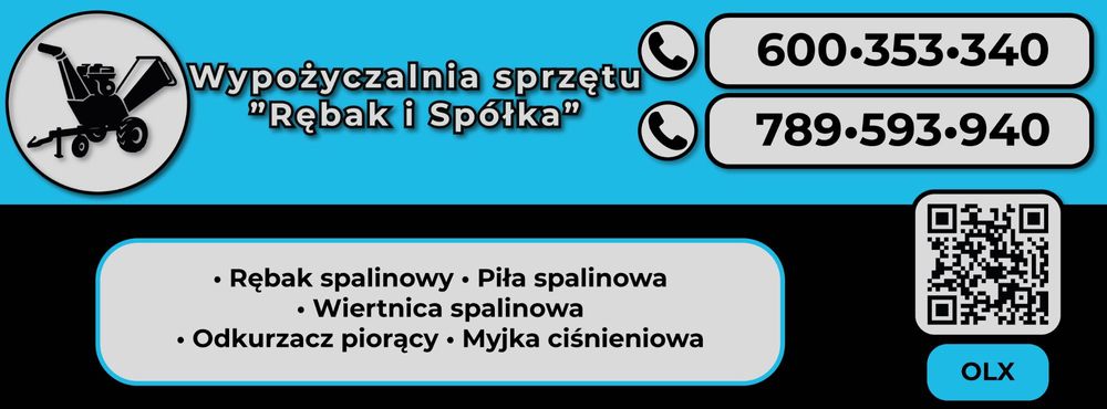 Wynajem Rębaka/ Rozdrabniacza do gałęzi (maks 15cm średnicy)