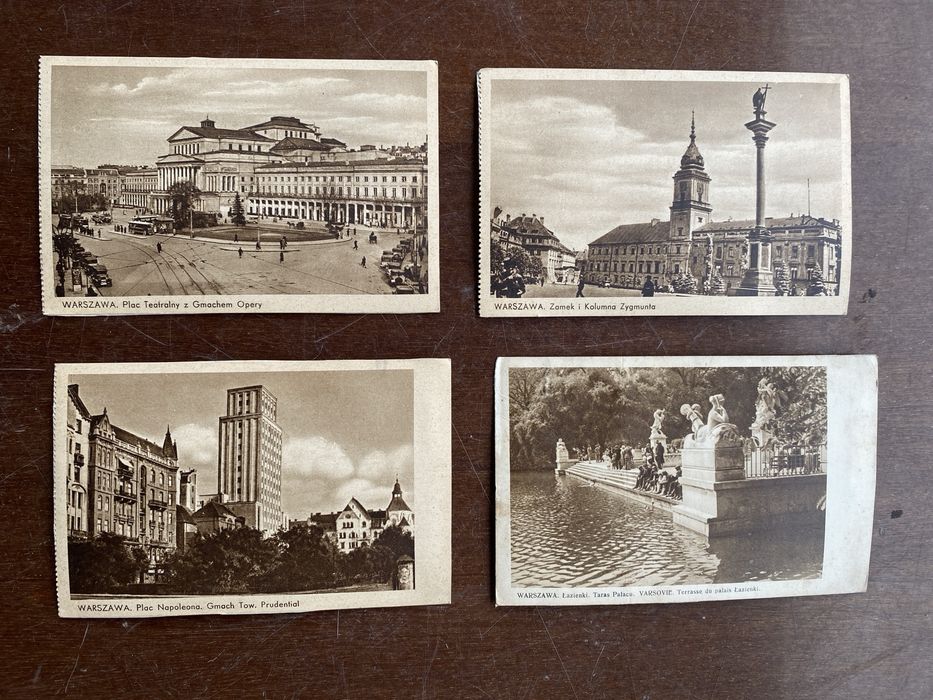 4 stare pocztówki  Warszawa