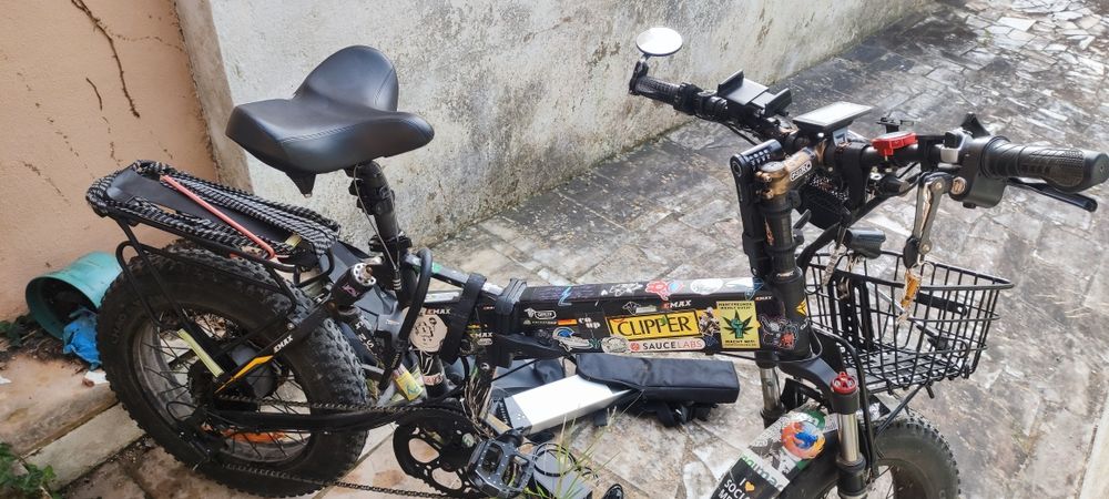 Bicicleta  Eléctrica Dobrável com Motor Bafang 1000W 48V