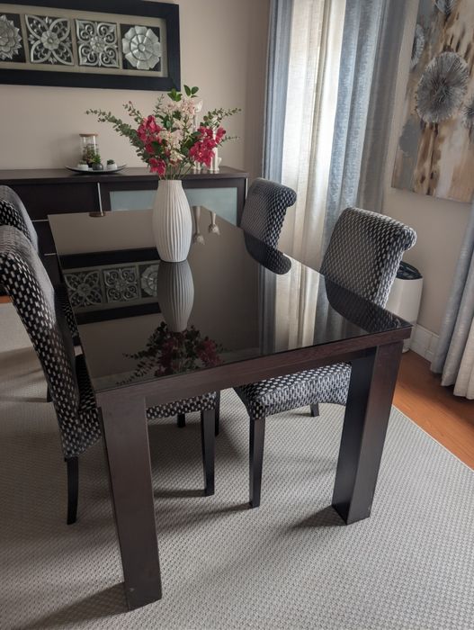 Mobília de sala de jantar (castanho wengue )