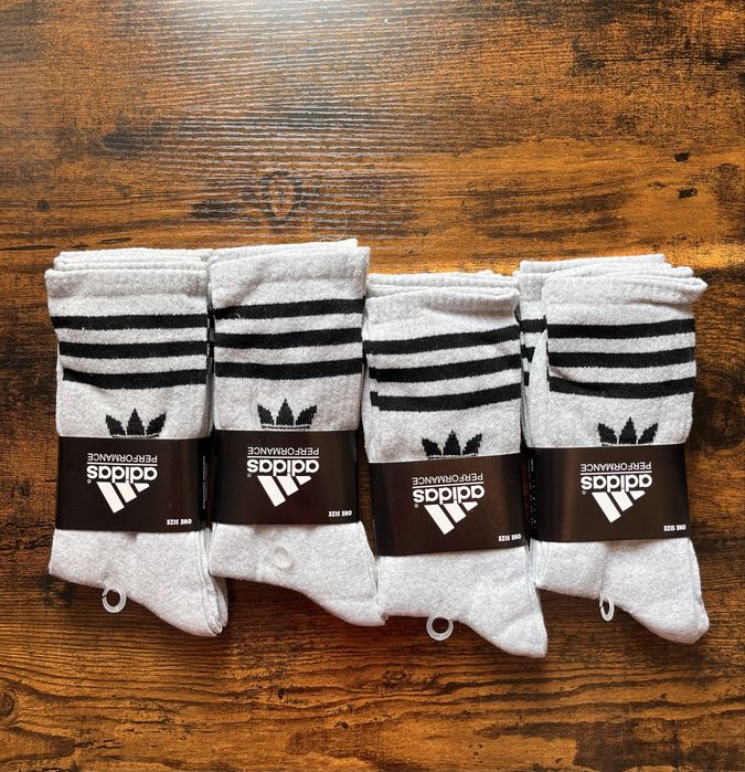 Skarpetki adidas 12 par szare długie skarpety adidas