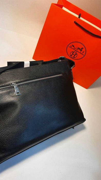 Męska aktówka torba torebka Listonoszka, skóra 66293