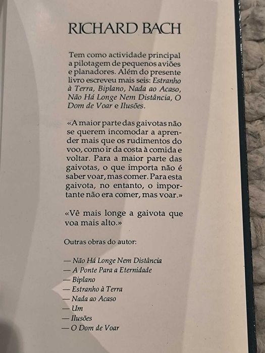 Livro "Fernão Capelo Gaivota" de Richard Bach