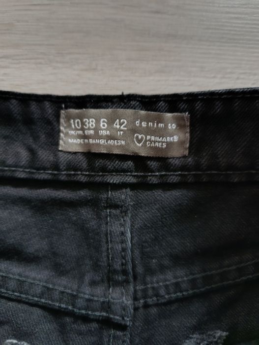 Spodenki jeansowe szorty damskie czarne M