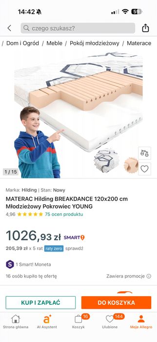 MATERAC Hilding BREAKDANCE 120x200 cm