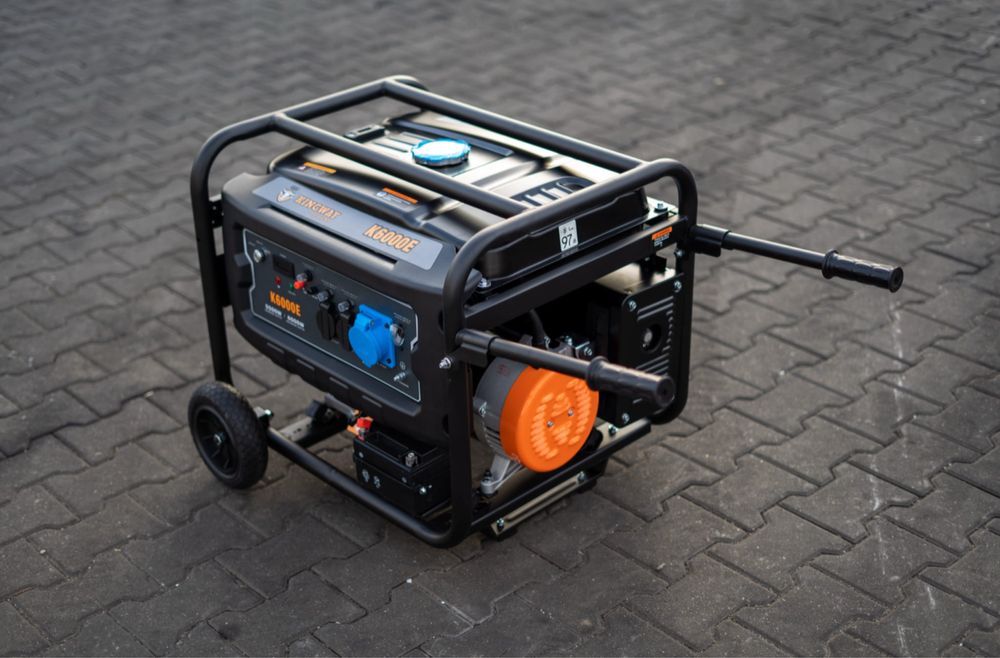 NOWY Agregat prądotwórczy AVR trójfazowy 6kW  do domu / budowa benzyna