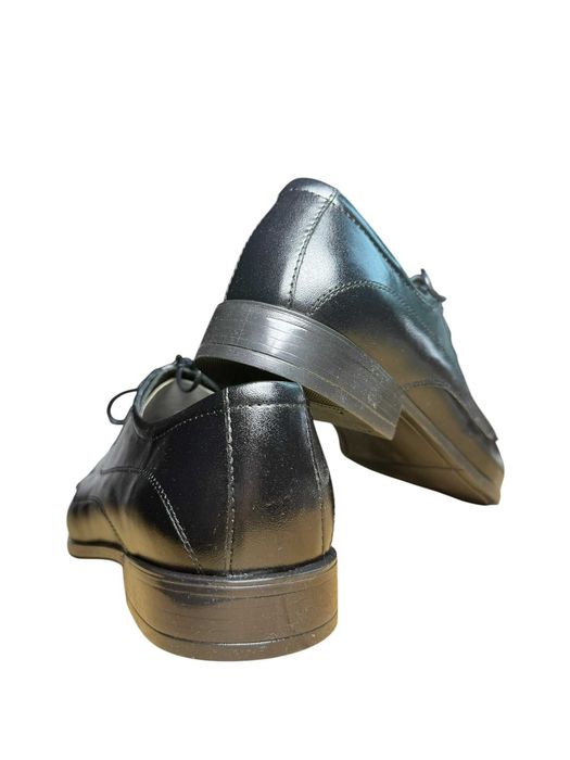 Buty męskie eleganckie skórzane czarne półbuty Derby klasyczne rozmiar 41 E70 CZARNY