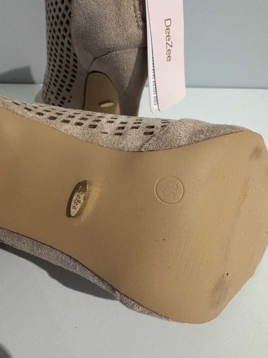 buty szpilki damskie | DeeZee | rozm. 35 | beżowe