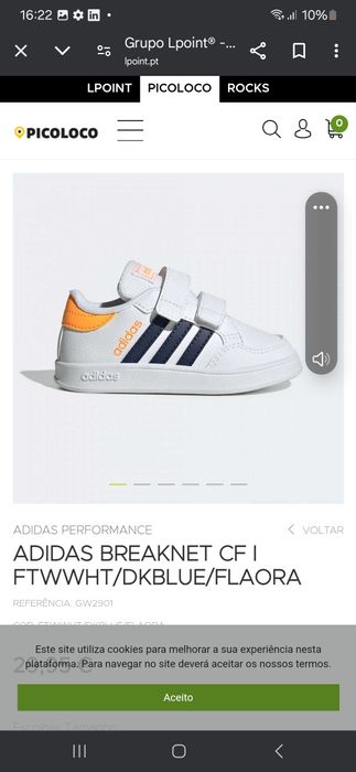 Tenis adidas Breaknet CF I - tamanho 22