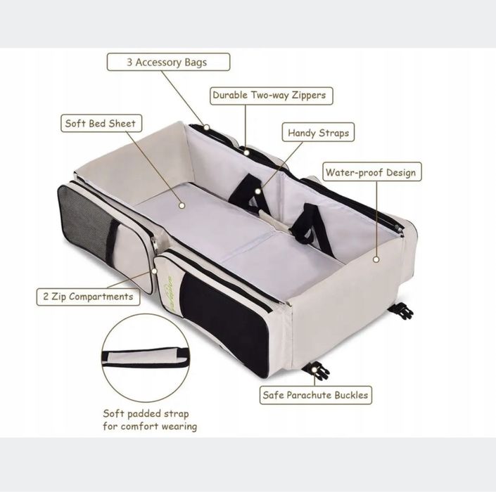 Przenośna torba podróżna dla dziecka 3 w 1 przewijak turystyczny