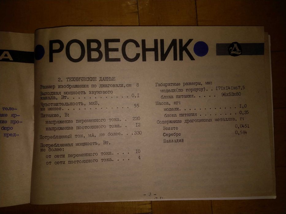Антиквариат. Телевизор Ровесник 1989 года (СССР)