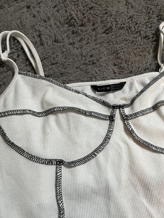 top shein bialo-czarny