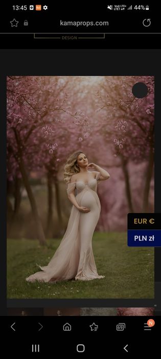 Suknia do sesji ciążowych Kamaprops