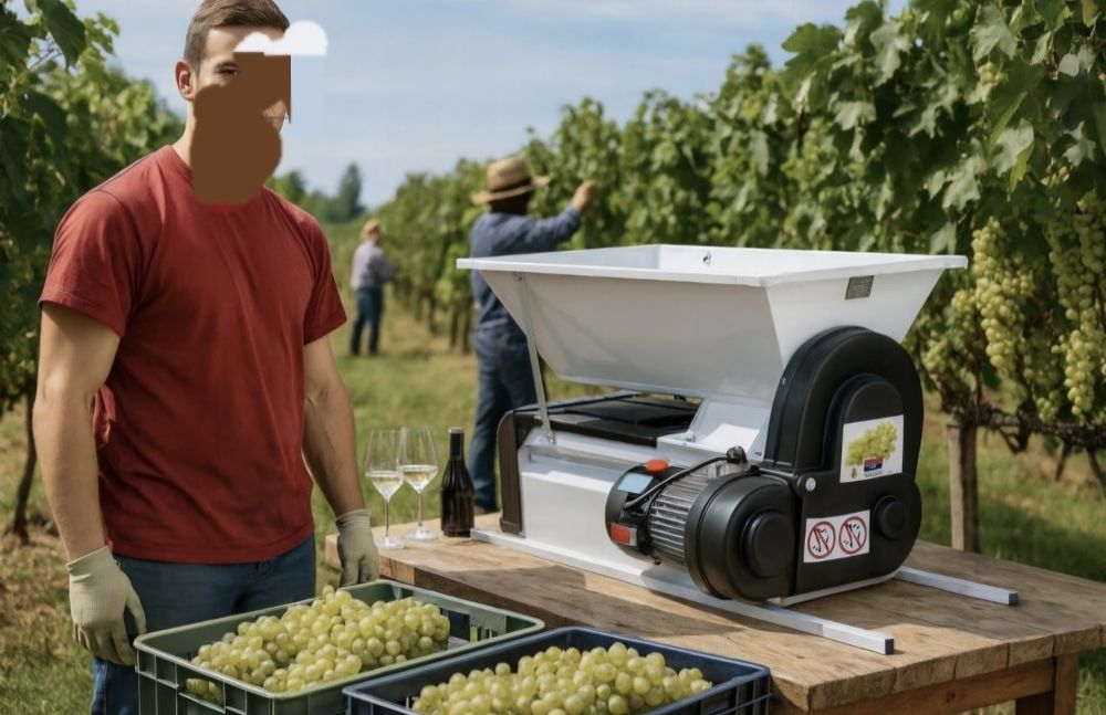 Rozdrabniarka + Odszypułkowarka do Winogron Grifo