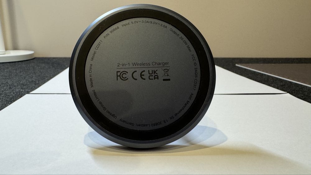 Бездротовий зарядний пристрій Ugreen 2 in 1