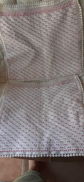 Fronhas  quadradas em crochet