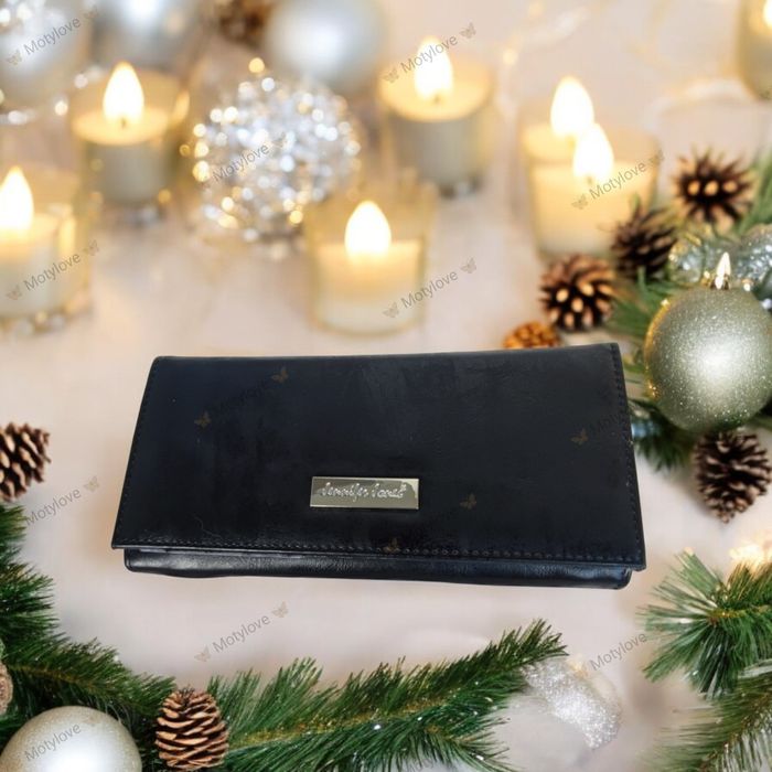 Portfel damski ze skóry ekologicznej czarny.