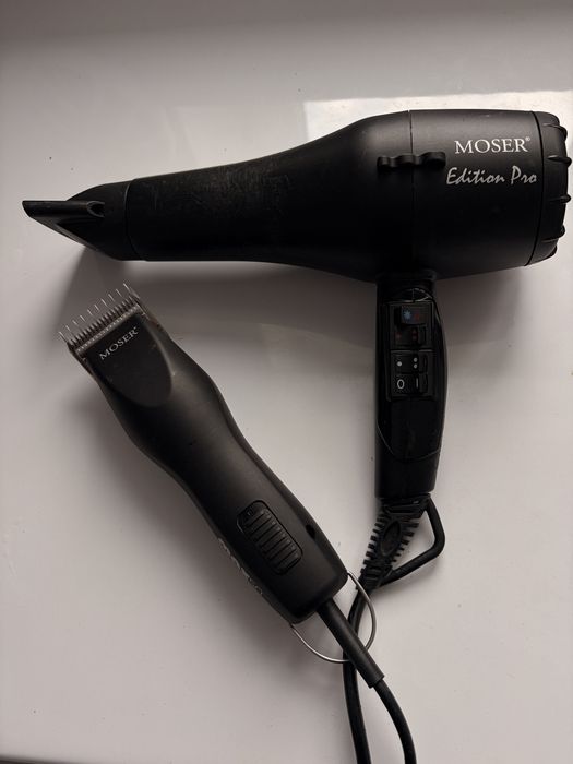профессиональная машинка для стрижки животных Moser Max 50 и профессиональный фен Moser Edition Pro