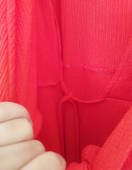 Vestido Midi Vermelho Cruzado Mango