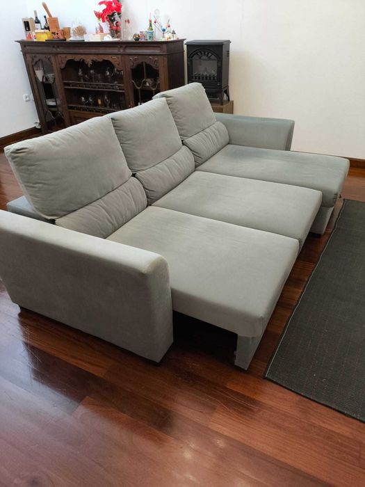 Sofá Cinzento 3 Lugares