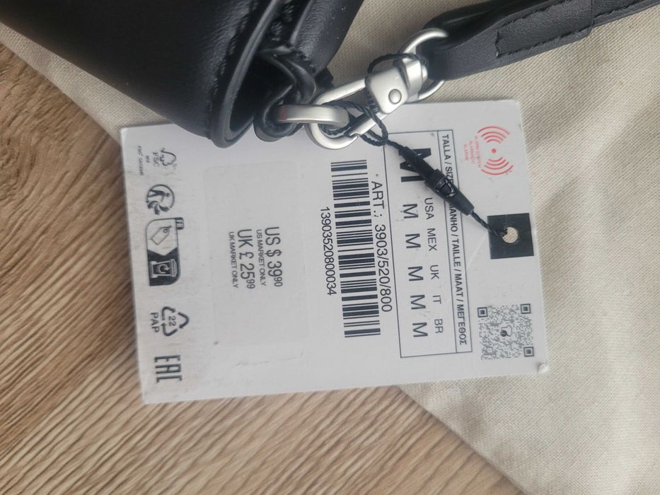 Torebka na pasku damska męska listonoszka na telefon dokumenty Zara