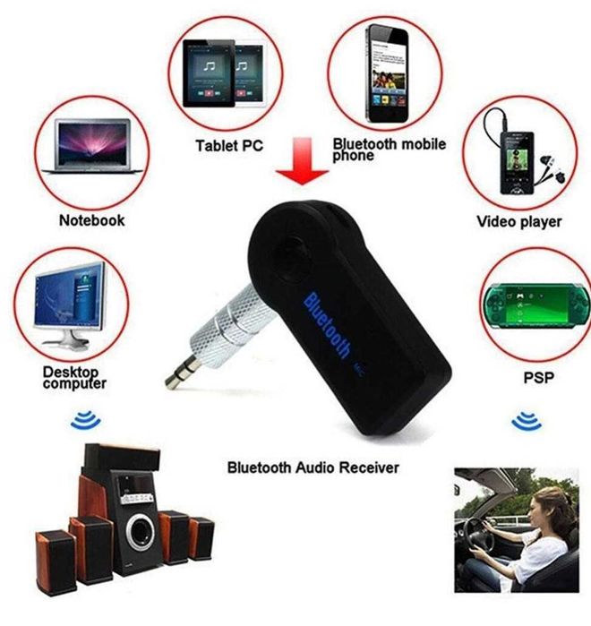 Conversor Audio Bluetooth em casa ou no carro
