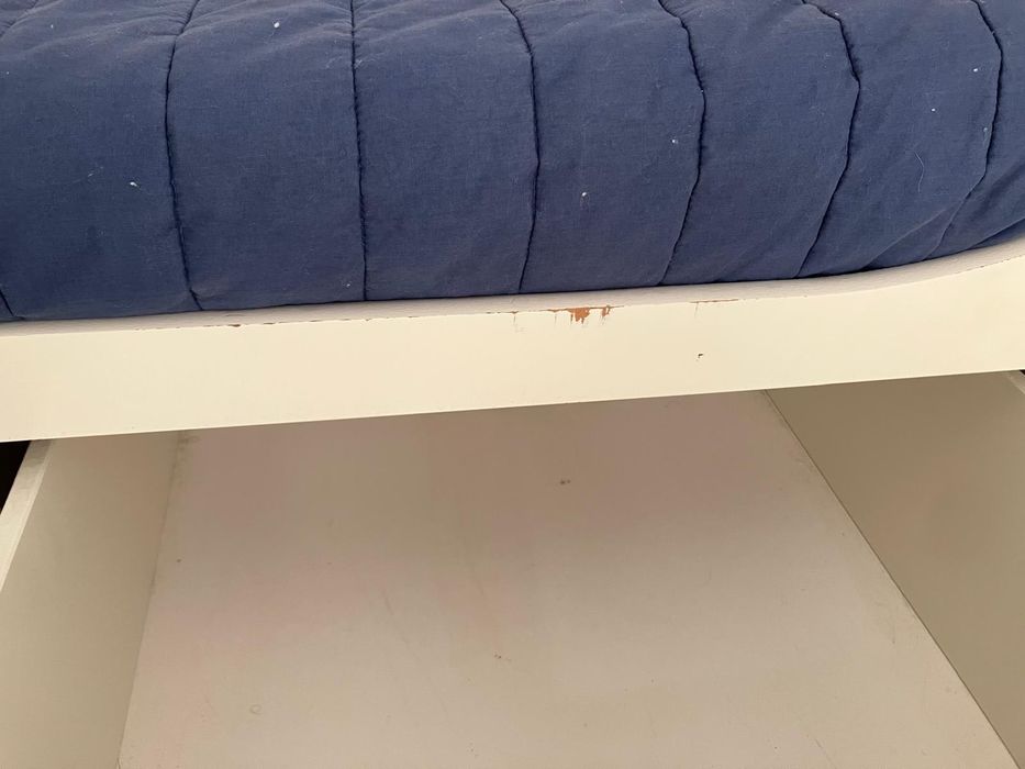 Cama brimmes ikea com estrado e 2 colchões baixa de preço