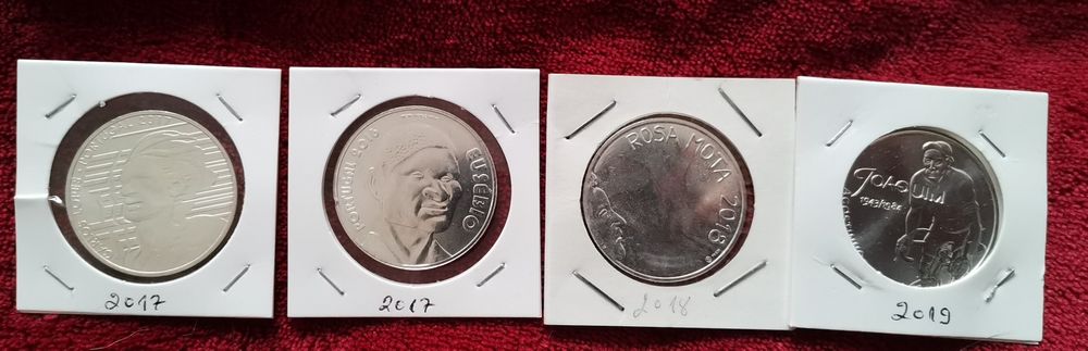 Lote de 4 Moedas 7,5€ comemorativas prata "Heróis do Desporto"