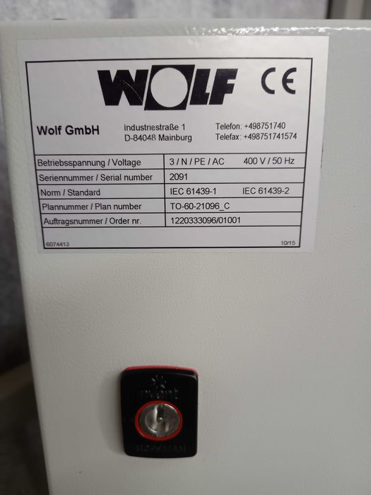 Zintegrowana szafa sterownicza rozdzielnia WOLF