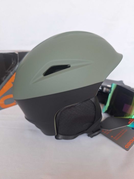 Kask narciarski Odoland SP0735 Black Green S 54-56cm Gogle