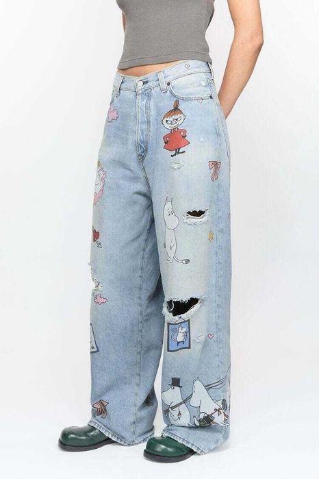 Джинси Acne Studios x Moomin Super Baggy Fit Jeans Blue