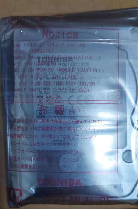 Dysk Twardy 1TB Toshiba MQ01ABD100