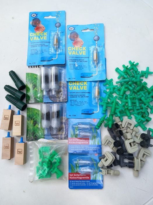 Lote de acessórios para aquários